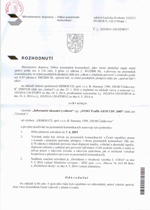 Certifikát Ministerstva dopravy - schválení zařízení SYDO Traffic GEM CDU 2605