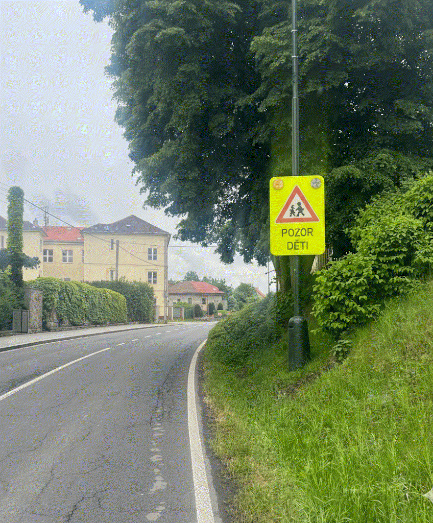 Nové ukazatele rychlosti v Týnci nad Sázavou